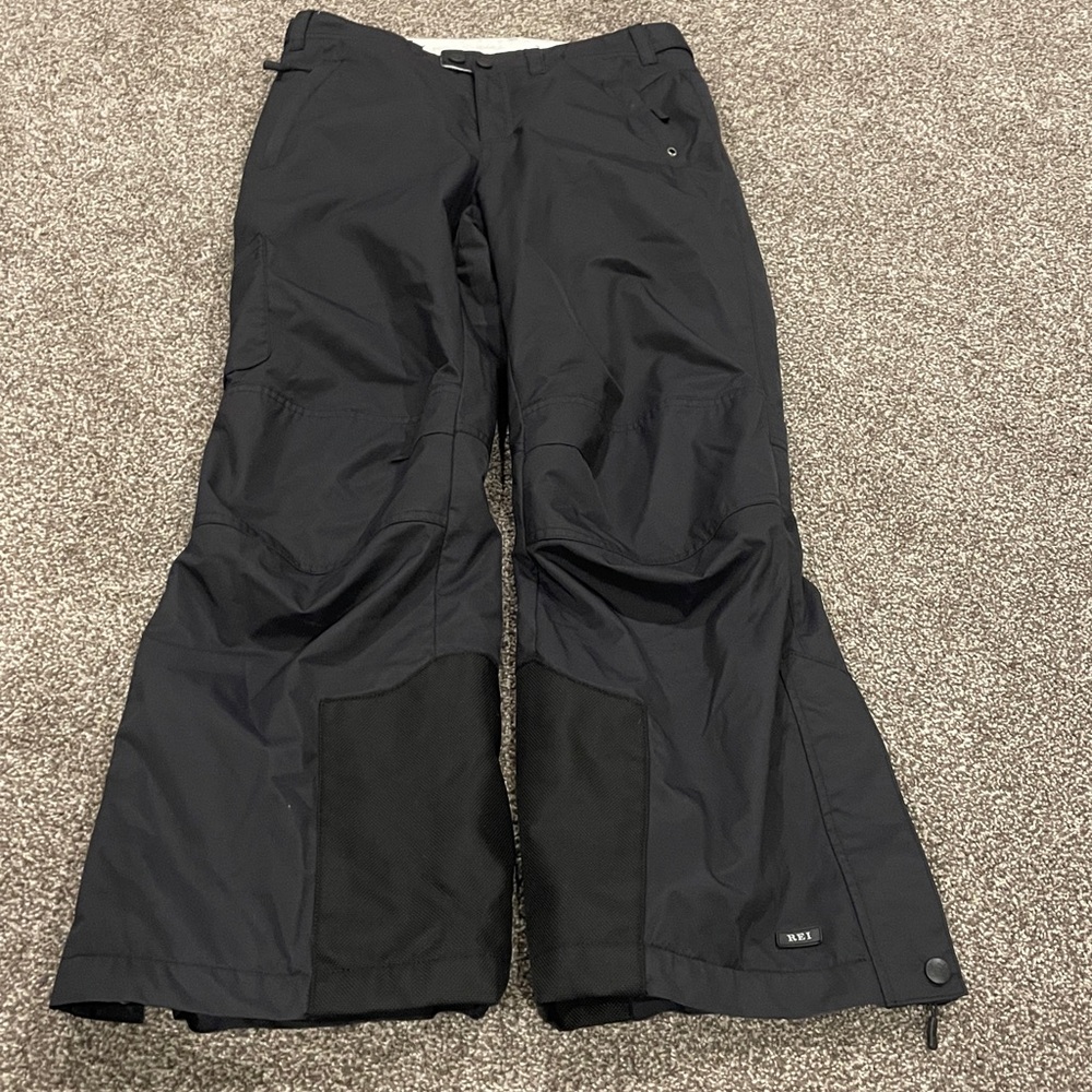 EUC REI Co-op Timber Girls Snow Pants size medium 10-12 black